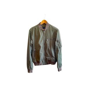 GAP Vintage Mens Green Zipper Bomber Jacket Size S
